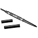 CCbeauty Waterproof Eyebrow Pencil with Brush Twin Head Rotating Pencil,#1 Black
