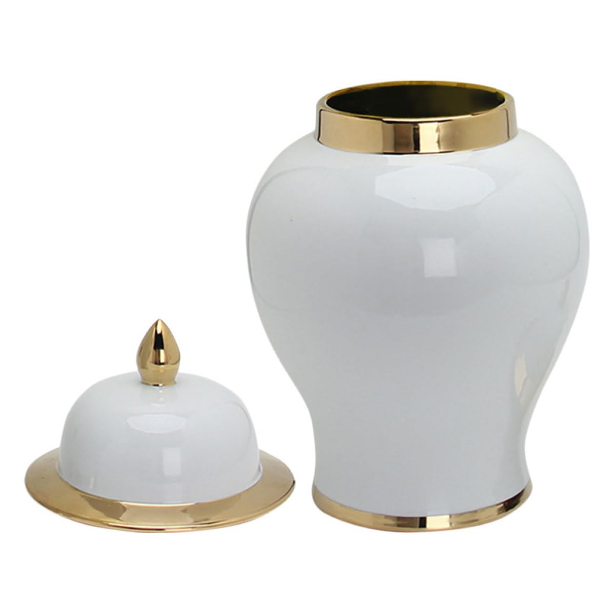 Vase en céramique blanc pour décoration de table moderne et chic de salon