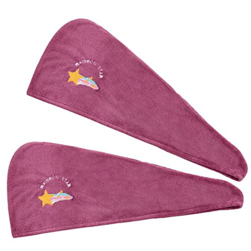minkissy 2 Peças Toalha De Cabelo Seco Absorvente Toalha De Cabelo Toalhas De Banho De Microfibra To