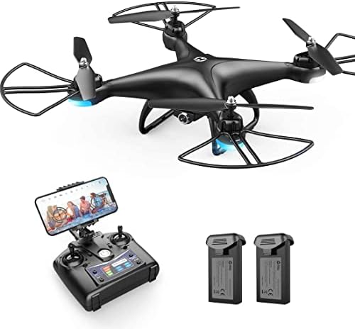 Holy Stone HS110D FPV RC Drone with 1080P HD Camera Live Video 120 Wide Angle WiFi Quadcopter with Gravity Sensor, Voice Control, Gesture Control, Altitude Hold, Headless Mode, 3D Flip RTF 2 Batteries