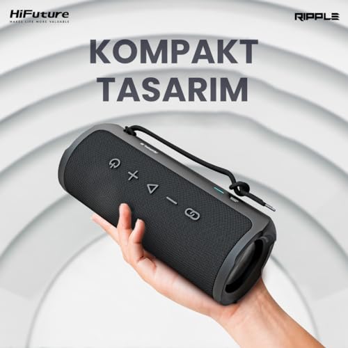 Enceinte portable Bluetooth HiFuture Ripple rouge étanche IPX7