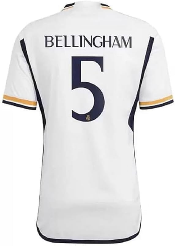 Bellingham 5 Real Football Team Home Jersey 2024 for (Kid's,Boy's,Men)