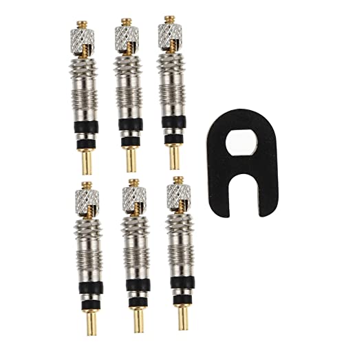 VINTORKY Replacement French Valve Core Kit 6 Cores Tool for Bike Tubeless Tire Repair