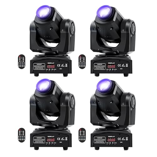 4-Pack 60W Moving Head DJ Lights