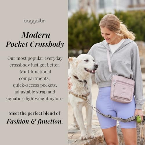 Image of Baggallini Modern Pocket Crossbody Bag for Women, 8.5 inchx8.5 inch Handbag Purse with RFID, Lightweight Water-Resistant