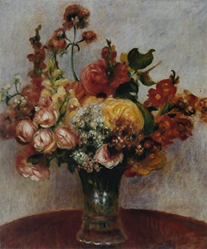 Art reproduction fleurs dans un vase Renoir impression de qualité