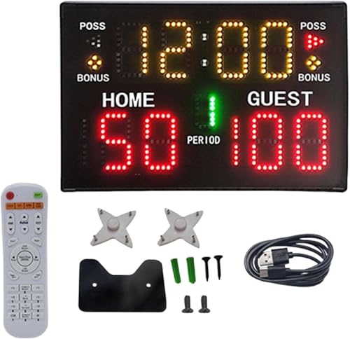 Marcador electrónico de baloncesto montado en pared