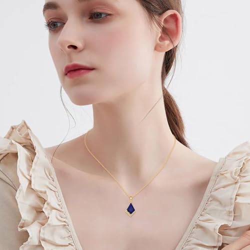 KECHO Lapis Lazuli Necklace 14K Gold Lapis Lazuli Jewelry Christmas Gifts For Women4