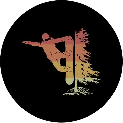 Miniatura 3 de Snowboarding Snowboarder with Tree Off Piste PopSockets Swappable PopGrip