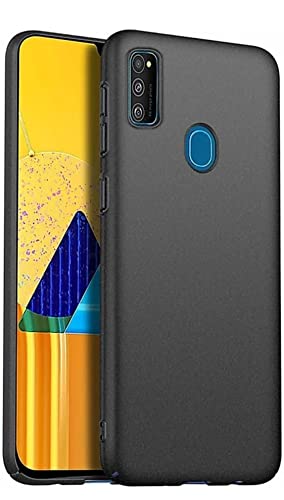 Image of Mobile Back Cover Case for Samsung Galaxy M30s / Samsung M21 (Silicone Case|CameraProtection|Black SC1510)