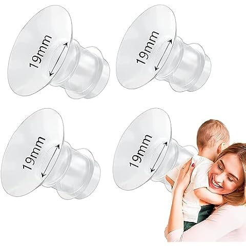 4PCS Silicone Flange Insert 19mm Suitable S9/S10/S12, Wearable Breast Pump Shield/Flange Insert, Reduce 24mm Shield/Flange Nipple Tunnel Down to Correct Size Cover