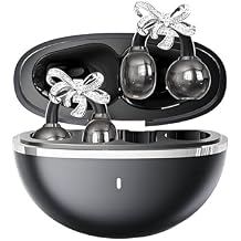 Clip-On Wireless Bluetooth Earbuds with Stylish Earrings Design, Lightweight Comfort, 48H Playtime for Women Black