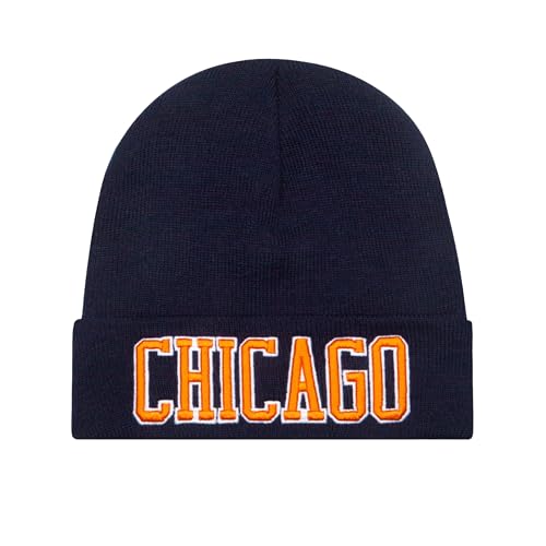 Chicago Beanie Hat Classic Knit Beanie Hat for Women Men Soft Stretch Cuffed Winter Thick Hats Skiing Beanies