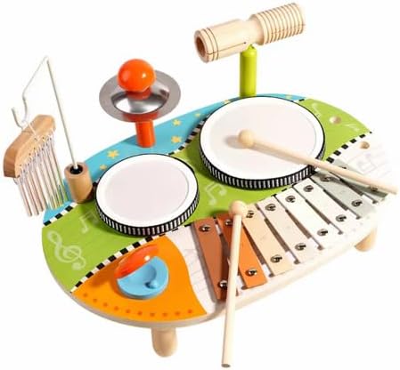 PBUH Wooden Educational Toy Set for Toddlers 12+Month - Music Instruments,