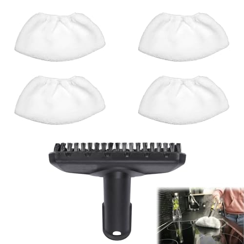 1 Stück Handdüse + 4 Stück Mikrofasertuch für Kärcher Dampfreinige SC1 SC2 SC3 SC4 SC5