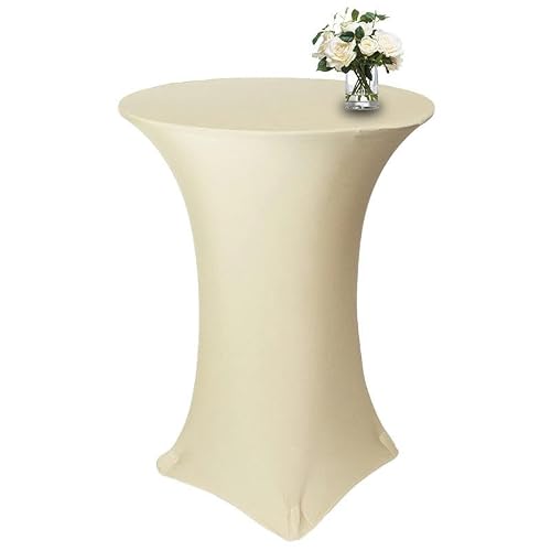 LKAMCBZMF Nappe Lavable en Spandex ajustée, Nappe Ronde Extensible en Spandex Multicolore for Cocktail, 60-80 x 120 cm(Coffee,80x120cm) – vue 5