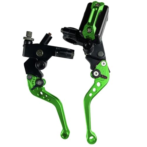 Câble et réservoir d'embrayage moto vert avec levier et maître-cylindre universel CNC
