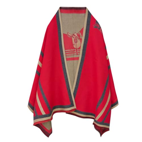 EXTREE Scarfs for Women Pashmina Silky Shawl Wrap for Evening Dressing Blanket Open Front Poncho Cape Aaa-orange