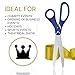 Big Ribbon Cutting Ceremony Kit - Oversize Blue Scissors for Ribbon Cutting 25 Inch Gold Ribbon for Grand Opening and Box for Special Events Business Opening Inaugurations