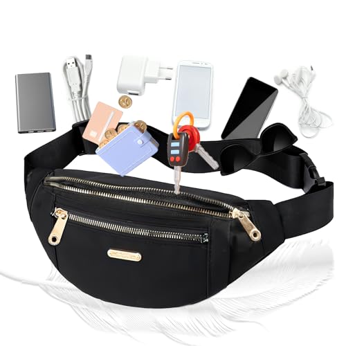 Bauchtasche Damen Herren, Gürteltasche Damen mit Verstellbarer Gurt,...