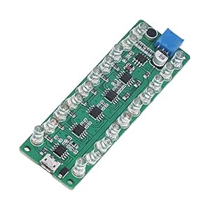 DC 5 V-12 V VU Meter LED VU Meter Module Spraakbesturing Omgekeerde Verbinding Bescherming 10 Cm X 3 Cm Melodie Licht…