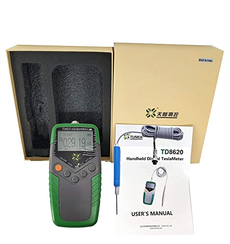 Medidor Digital Tesla Gauss Tester con Sonda Axial 2% Precisión