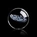 ZSYLOVE Laser gravierte Sonnensystem Ball 3D Miniatur Planet Modell Sphärische Kristallkugel Hauptdekoration Zubehör (Color : Just Ball, Size : 6CM)