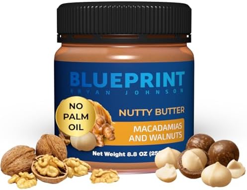 Blueprint Bryan Johnson Nutty Butter - Macadamia Nuts and Walnuts - Just 3 In...