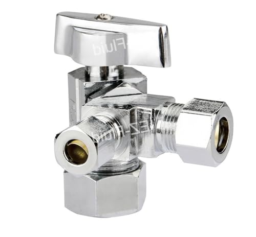 EZ-FLUID 5/8 Inch Dual Outlets Angle Stop