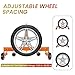 Professional Heavy Duty Tire Wheel Dolly 550 LBS Capacity, Adjustable Tire Lifting Tool for Mechanic Use, Wheeled Equipment Dolly with 360 Rotating Rollers for All Vehicle Tires Change, Orange