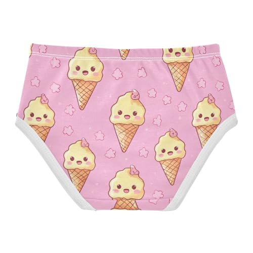 ZZKKO Cute Ice Cream Cones Girls Underwear Toddler Panties for Girls Comfort Brief Size 2-8T2
