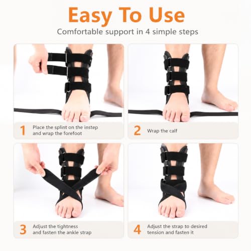 Image of HANNEA Single Dorsal Night Splint Foot Brace for Plantar Fasciitis Support
