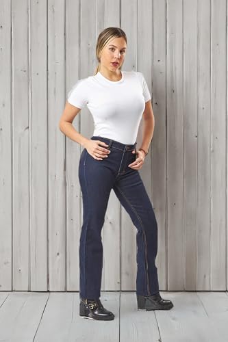 Kolossus Women Cotton Blend Super Stretch Work Jeans with Triple Seams - Boot Cut - Mid Rise - Workwear - Image 6