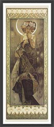 Amazon.co.jp: ポスター アルフォンス ミュシャ 連作 四つの星－月