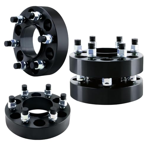 BDELI 6x135 Wheel Spacers Replacement for 2004-2014 Ford F150 Expedition 1.5in 38mm Hubcentric 6 Lug for 2003-2014 Lincoin Navigator Mark LT with M14x2.0 Studs and 87.1mm Hub Bore 4pcs Black