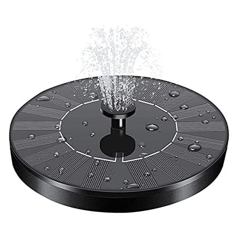 JIBVUADYNYSC Solar Powered Water Feature Pump Garden Solar Fountain Pool Pond Waterfall Fountain Garden Decoration Outdoor for Pool, Outdoor (Color : Black, Size : One size) Cover