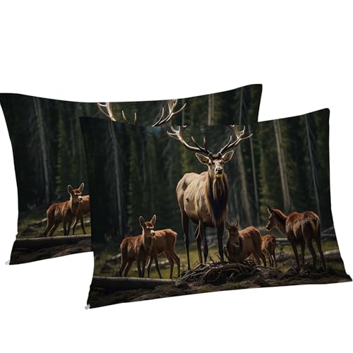 Parure de lit 90x190 cerf élaphe en microfibres avec housse de couette - 5