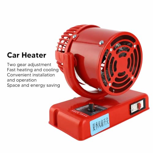 Windschutzscheiben-Autoheizung, Am Fahrzeug Montierter Lufterhitzer 1000 W Bis 1200 W, Tragbarer Windschutzscheiben-Defogger-Defroster, Sofortiges Heizen und Kühlen (12V)
