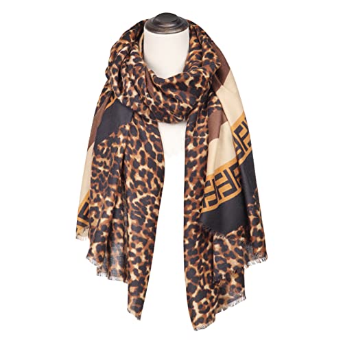 Nabegum Leopard Print Scarf For Women Cheetah Animal Lightweight Shawl Winter Blanket Scarves #TOP1