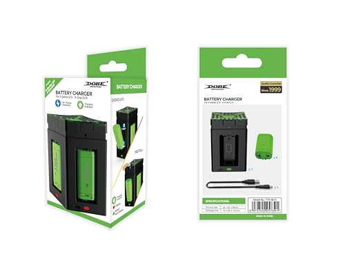 Dobe - Pop-Out Controller Battery Pack for Xbox, Xbox Series X | Series S, 4 x 3360mWh, Rechargeable Battery Pack, Fast Battery Charger Station