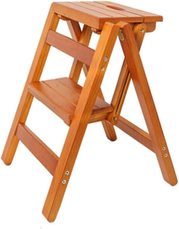 Marchepied pliable bois orange F20N pour petits espaces