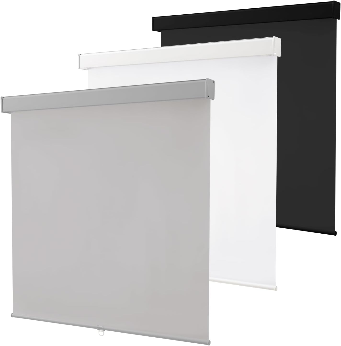 Melodieux 100% Blackout Cordless Free-Stop Roller Shade, Window Blind with Thermal Insulated, UV Protection Fabric. Roller Blind for Office and Home. Easy to Install. Grey, 24" W x 72" H 72" x 24" Grey