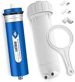 Reverse Osmosis 400GPD Membrane and RO Membrane 3012 Housing, Membrane Solutions RO Reverse Osmosis Universal Compatible Replacement RO, 1-Pack, with 1/4