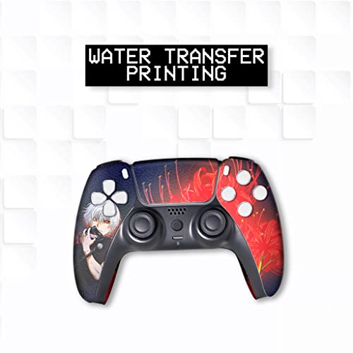 Image of Tokyo Ghhoul Custom PS-5 Controller Wireless compatible with Play-Station 5 Console by BCB Controllers | Proudly Customized in USA with Permanent HYDRO-DIP Printing (NOT JUST A SKIN) (MODDED)