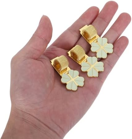 TOYZFRIENDY 3 Adet Altın Metal Kalem Klipsi Dayanıklı Çinko Alaşımlı Dört Yapraklı Yonca Tasarımlı Ayarlanabilir Kalem Tutucu Ofis Günlük Defter ve El Sanatları İçin Dekoratif Yazı Gereci - Görsel 4