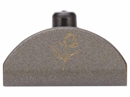 NDZ Performance Grip Plug for Glock Gen 4-5 – Heavyweight Brass – Fits G17 G19 G22 G23 G31 G34 G45 G47 – Cerakote Tungsten Finish, Rose Flower – Made in USA