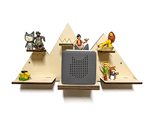 DIY Regal mit Wunschamen Berge passend für die Toniebox Musikbox zum bemalen Tonieregal Tonie Box Regal Kinder Zimmer Cover