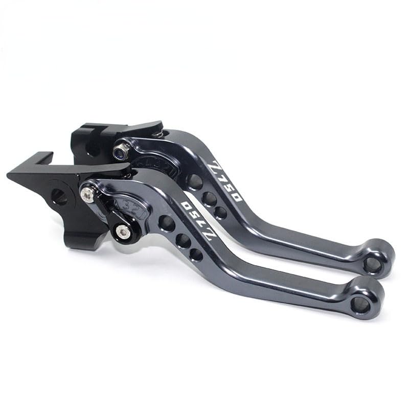Leviers Z750 moto en aluminium CNC anodisé finition titane pour commandes haut de gamme
