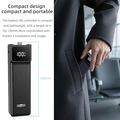 Battery Handle for DJI Osmo Pocket 3/ Pocket 4, Portable Battery Pack Pocket 3 Accessories, 5000mAh, 22.5W Fast Charging, 1/4”Thread Interface, Digital Power Display by ITOTIN - Image 7