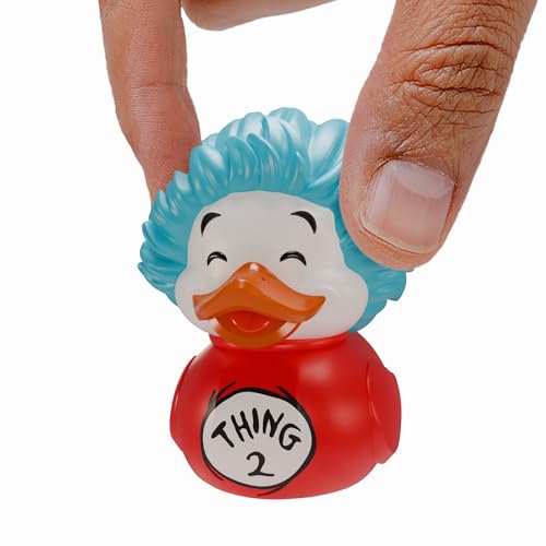 Image of TUBBZ Mini: The Cat in the Hat - Thing 2 Cosplaying Rubber Duck Vinyl Figure – Official Collectible for Fans of Dr Seuss
